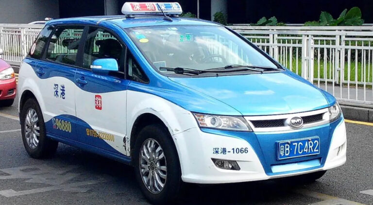 (An electric taxi in China's high-tech hub of Shenzhen. (Representational Image. Credit: Creative Commons)